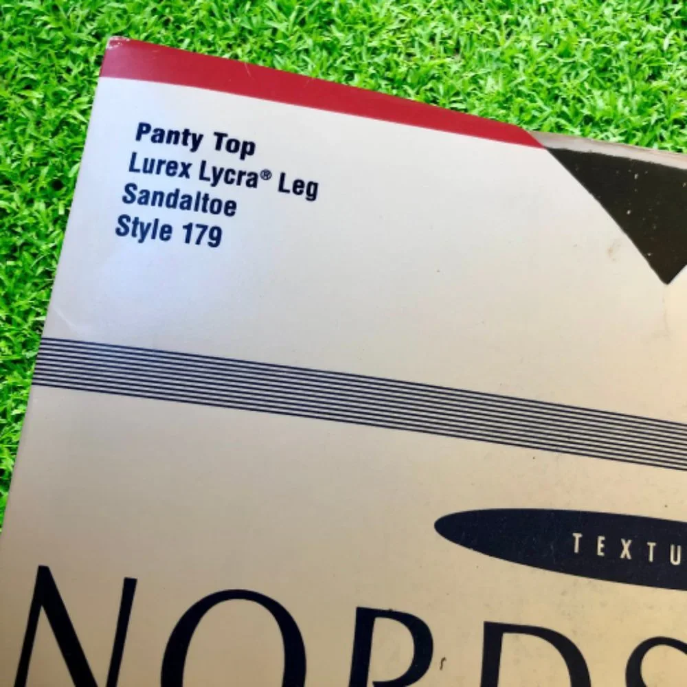 Vintage 90s Nordstrom Pantyhose JET BLACK METALLIC SPRINKLES size C